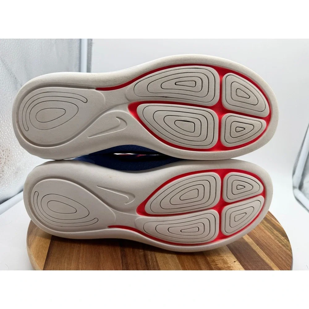 Nike‎ Lunarglide 8 Women's Size 9 1/2 Blue Pink Running Shoes 0390